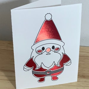 Carte de Père Noël , Cubby , Jolly , Barbe , Rouge , Costume , Vacances , Noël , Festif , Enfants , Adultes , Famille , Amis