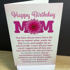 Carte de joyeux anniversaire maman, fleur, rose, amour, cadeau, merveilleux, spécial, appréciez
