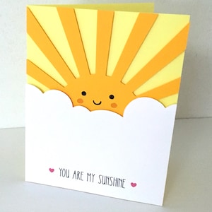 My Sunshine Blank Card , Rayons , Enfants , Ami , Famille , Sourire , Été , Printemps , Joie , Chaleur , Juste parce que , Coeur , Amour