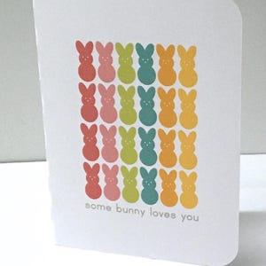 Carte Some Bunny Love You , Imprimée , Vierge à l'intérieur , Lapin , Pâques , Enfants , Famille , Ami , Note , Joie , Vacances