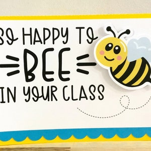 Carte So heureux de faire partie de votre classe , Vierge à l'intérieur , Imprimé , Enseignant , Élève , École , Nature , Doux , Excité , Cadeau