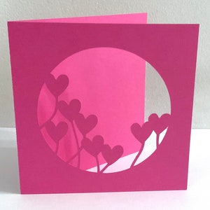 Carte de Saint-Valentin Growing Love Hearts , Vierge à l'intérieur , Conjoint , Partenaire , Sentiments , Souvenirs