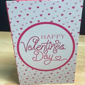 Carte pour la Saint-Valentin, cœur, amour, rose, violet, conjoint, doux, mignon