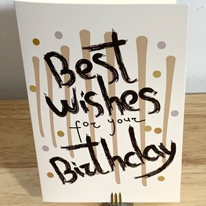 Meilleurs voeux carte d'anniversaire , imprimé , vide à l'intérieur , fête , plus âgé , célébration , Fun Times , souvenirs