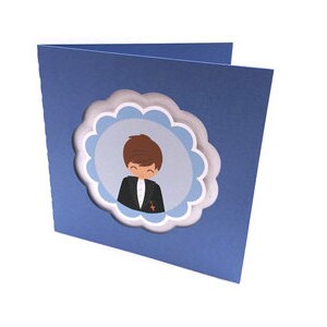 Boy First Communion Card , Church , Gift , Blessed , Ceremony , Eucharist , Traditional , Holy , God