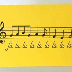 Fa la la la Holiday Musical Card , Blank inside , Chanson , Famille , Amis , Hiver , Carols