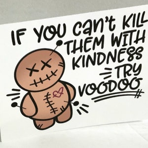 Voodoo Doll Card , Blank inside , Imprimé , Pin , Stitch , Poke , Famille , Ami , Blague