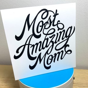 Carte de maman la plus incroyable, Imprimée, Noir, Blanc, Simple, Fantastique, Beau, Amoureux, Famille