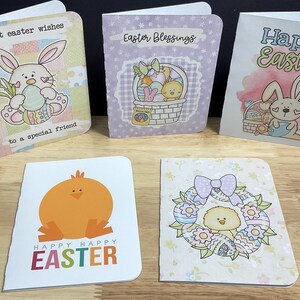 Lot de cartes de Pâques , Vacances , Enfants , Adultes , Faire des économies , Lapin , Chocolat , Oeufs , Printemps