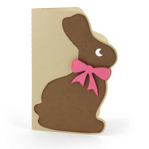 Carte de Pâques lapin en chocolat i , Vierge à l'intérieur , Enfants , Adultes , Lapin , En forme