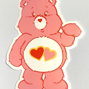Grand stickers oursons en peluche, vinyle, coeur tendre, coeurs, nuage, rose, enfants, travaux manuels, cadeau, amour, mignon, amis