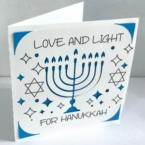 Hanukkah Card , Blank inside , Tradition , Festivity , Kislev , Lighting , Candles , Menorah , Family , Friends