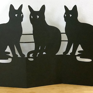 Kitty Trio Accordéon Carte ou Pièce maîtresse , Chat , Animal de compagnie , Amis , Famille , Animal , Bébé en fourrure , Félin , Adorable