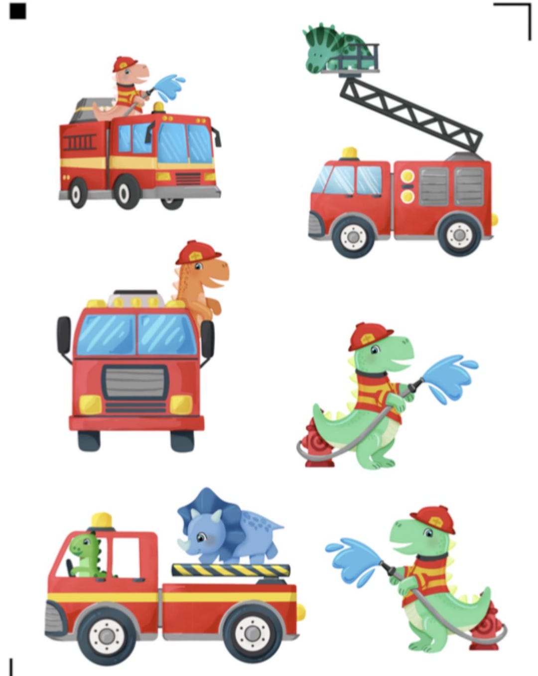 Fire Truck Stickers, Engine , Water , Siren , Loud , Equipment ...