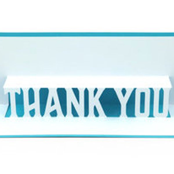 Thank you Pop Up Card , Blank inside , Friend , Professional , Family , Co-Workers , Papercut