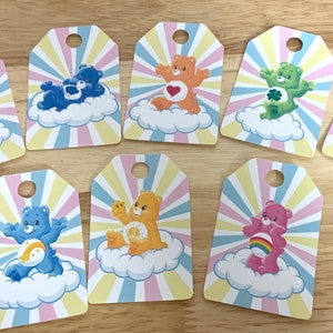 Etiquettes cadeaux Bisounours , Arc-en-ciel , Grincheux , Cheer , Friend , Planning , Scrapbooking