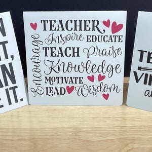 Paquet de cartes pour professeur , Gentil , Positif , Reconnaissant , Inspirant , Coeurs , Ordinateur , Sagesse