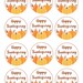 Happy Fall Y'all Stickers,Thanksgiving Stickers 1.5 Inch Autumn Floral Thank You Happy Fall Y'all Stickers,Thanksgiving Stickers 1.5 Inch Autumn Floral Thank You