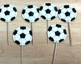 Soccer Cupcake Toothpick Topper , Game , Score , Football , Team , Sports , Events , Party