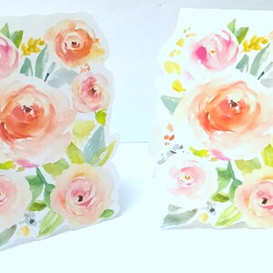 Carte imprimée roses de printemps, vierge à l’intérieur, jardin, feuilles, amour, conjoint, famille, ami, juste parce que