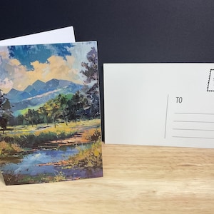 Peintures à l'huile , Cartes postales , Carte de voeux , Nature , Paysage , Beau , Calme , Sky