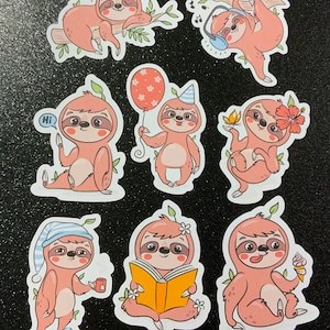 Best Ever Sloth Stickers , , Happy , Kids , Adults , Teens , Family , Friends , Crafts , Scrapbooking , Planner , Memories , Cute