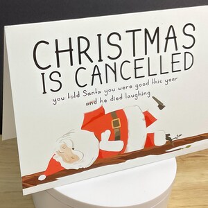 Carte de Noël annulée , Père Noël , Décédé , Rire , Drôle , Vacances , Amis , Famille