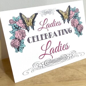 Carte de fête pour dames , Papillons , Fleurs , Roses , Jardin , Ami , Mamans , Famille
