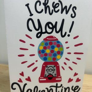 Carte de Saint-Valentin à mâcher : chewing-gum , amour , cœurs , sucré , gâterie , bonbon , conjoint