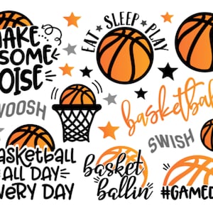 Stickers de basket-ball , Équipe , Enfants , Sports , Cerceaux , Terrain , Scrapbooking , Fabrication de cartes , Loisirs créatifs