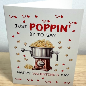 Carte de Saint-Valentin Popping By, Cœurs, Amour, Doux, Époux, Mari, Petit ami, Enfants, Adultes, Enseignant