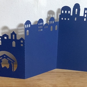 Crèche de Noël , Noël , Vacances , Écurie , Bébé , Village , Ville , Saint , Bleu , Tradition