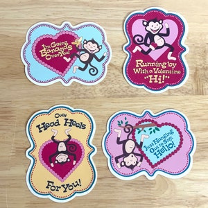 Saint-Valentin singe , Enfants , école , Cœurs , Traîner , Jouer , Aller bananes , Salle de classe