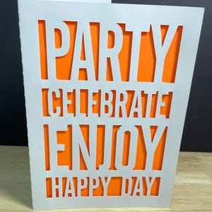 Carte d'anniversaire , Vierge à l'intérieur , Famille , Amis , Profitez , Heureux , Gars , Filles , Papercut