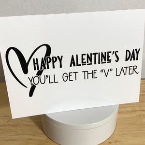 Happy « V »alentines Day Card , Vierge à l’intérieur , Humour adulte , After Dark , Partenaire , Conjoint , Cadeau