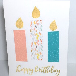 Joyeux anniversaire carte vierge , bougies , floral , famille , amis , collègues , simple , classique