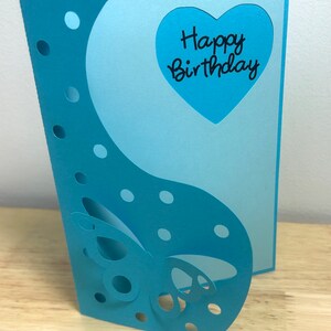 Carte de joyeux anniversaire papillon pop-out, Bleu, personne âgée, Ami, Famille, Amour, Nature, Fête