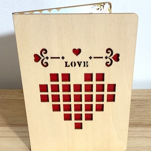 Carte en bois Happy Birthday My Love , Partenaire , Célébration , Fête , Souvenir