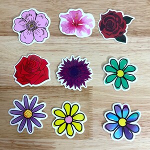 Fleurs autocollantes, vinyle, jardin, croissance, floraison, création manuelle, cadeaux, enfants, adultes, adolescents, carnet de notes, collectionner