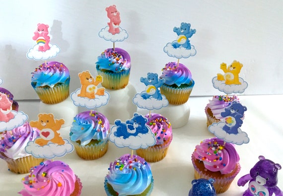 Carebears Mix 12 Edible STANDUP Cake Topper Decoration Kids TV Show Toys 