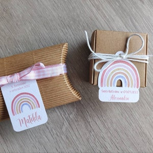 20 Tags / Tickets for rainbow wedding favor