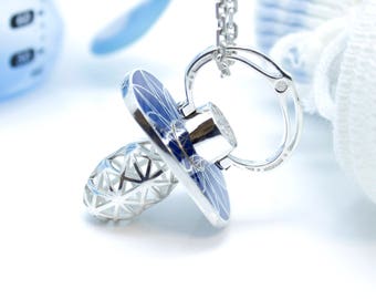 Nuova mamma gioielli madre regalo regalo maternità ciuccio ciondolo manichino collana argento manichino ciuccio ciondolo neonato gioielli smalto caldo