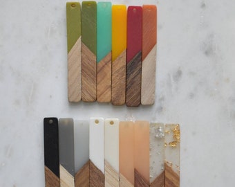 2/6 Stick Bar Wood Acrylic Charm Connector Earring    handmade  craft  earring Jewelry,