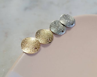 Wavy Circle Geometric Silver Gold Glitter Plated Earrings Nickel Free jewelry supplies handmade jewelry craft supplies earring supplies