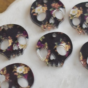 Skull  Skeleton Earrings Charms Handmade Jewelry Ghost Earrings Jewelry Supplies Ghost Charm Pumpkin Charm