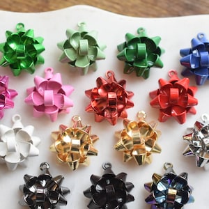 Pendientes de lazo: colgantes coloridos para hacer tú mismo (19 x 12 mm)