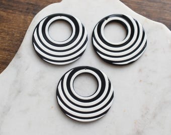 Striped Acrylic Halloween Charms, DIY Earrings, Ghost, Pumpkin