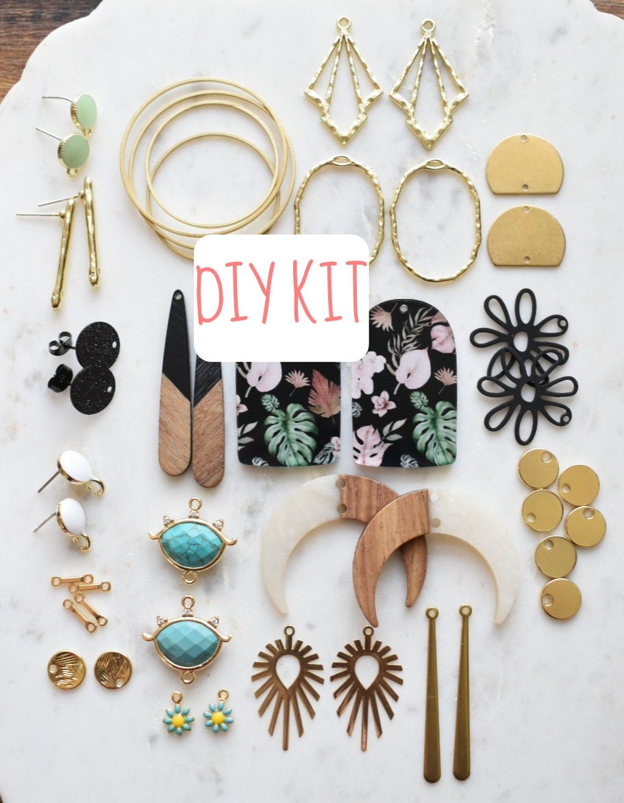 Jewelry Making Starter Pack DIY Craft Earring Supplies Kit Etsy