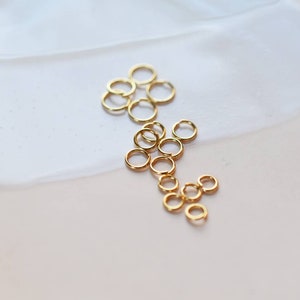 20 Pieces 18k Gold Plated Stainless Steel Jumprings     handmade  craft  earring  Jewelry,