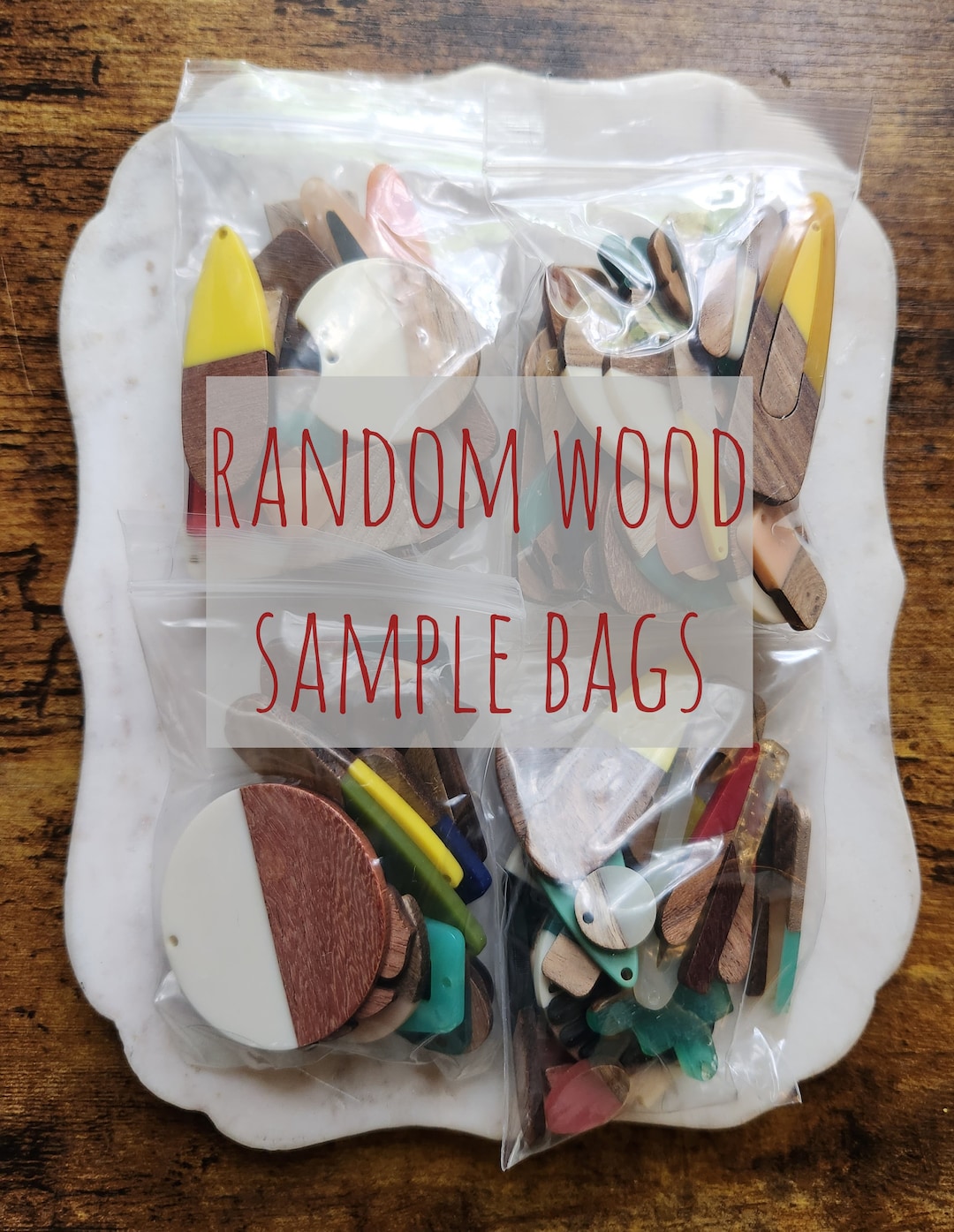 Wood Sample Bags RANDOM Stylesjewelry Supplies Handmade Jewelry Boho ...